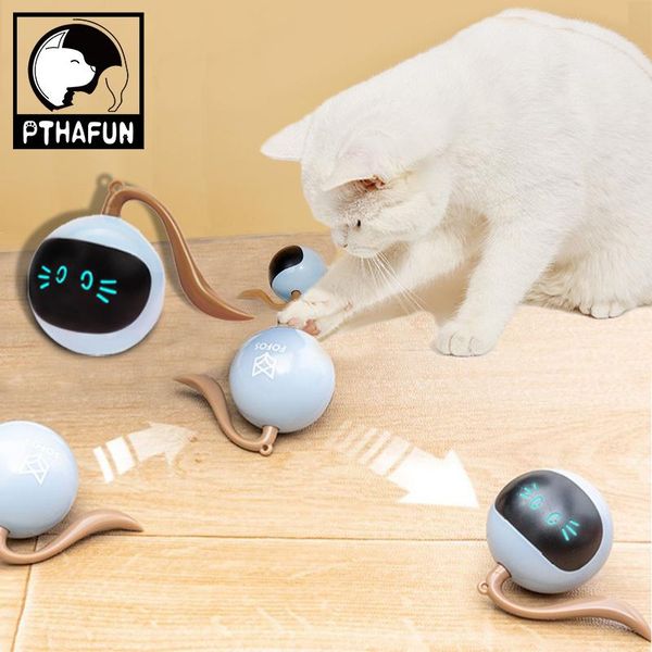 

cat toys pet smart rotation ball toy interactive magic spin automatically avoid obstacles rechargeable kitten