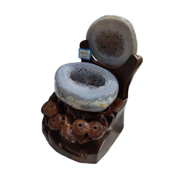 

decorative objects & figurines natural crystal quartz agate cornucopia geode ore stones energy reiki specimen aquarium home decoration acces