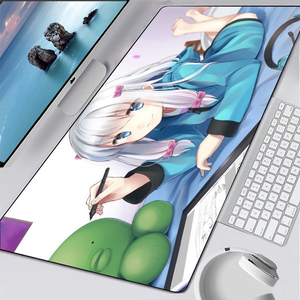 Anime sexy professor manga izumi sagiri quente anime 3d peitos mamã mouse pad placa de ratos com laptop mouse pad grande tapete manga presente