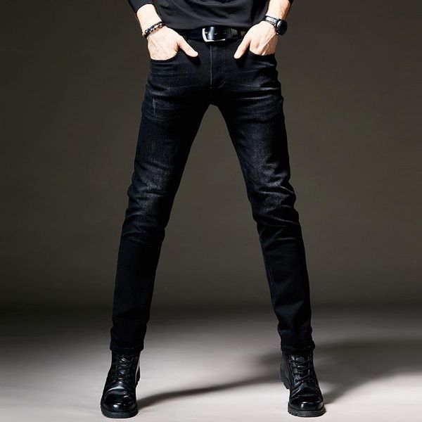 

2021 spring new style causal stretch men jeans on denim male pants, Blue