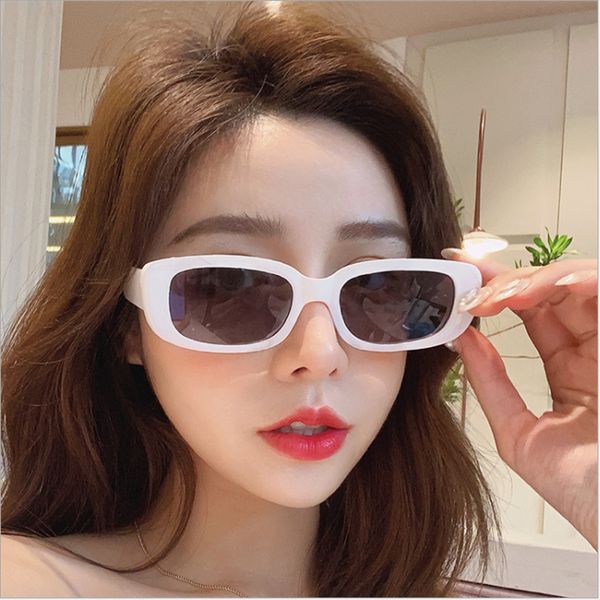 

2021 fashion small square retro men and women trend sunglasses 8829, White;black