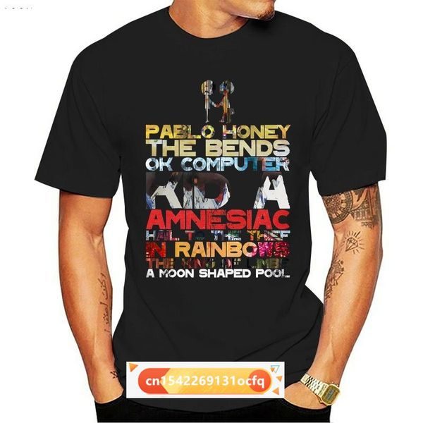 

men's t-shirts men tshirt radiohead t shirt women t-shirt tees top, White;black