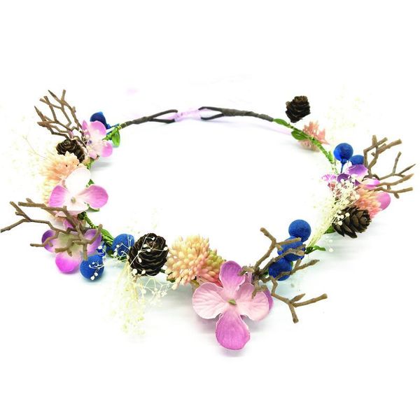 

berries antlers girl hair crowns bride headwear handmade floral garlands head bands bridesmaid flower wreath wedding par qylcfj