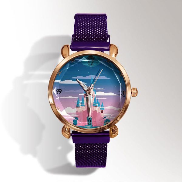 

wristwatches tendencia de mujer 2021cartoon character fashion casual lady watchtrendy magnetic buckle alloy strap watch orologio donna, Slivery;brown