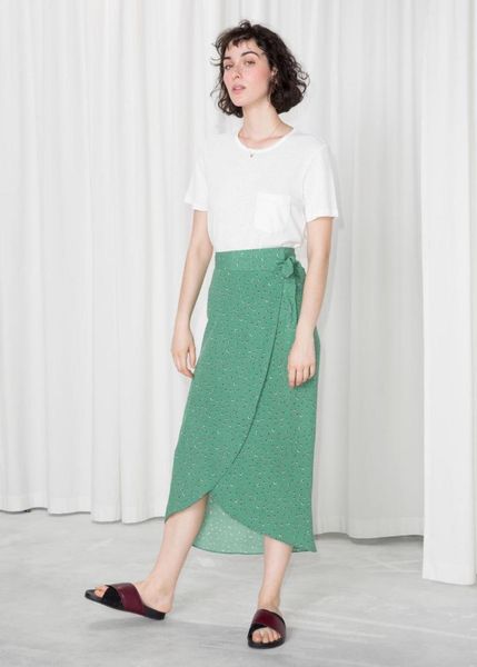 

skirts 2021 summer printed slit irregular wrap-style lace skirt female women, Black