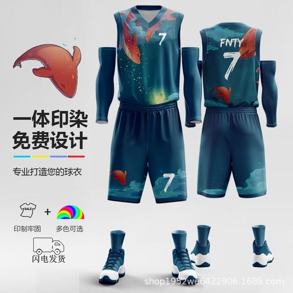 

men's tracksuits.. basketball suit full body customized thermal sublimation transfer set men's and women's game training pers, Gray