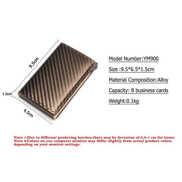 

bycobecy carbon fiber protector credit card holder tarjetero hombre rfid pu leather single box wallet slim card case qyleyc