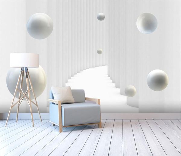

wallpapers abstract corridor space sphere 3d wallpaper murals for hall living room mural wall paper large