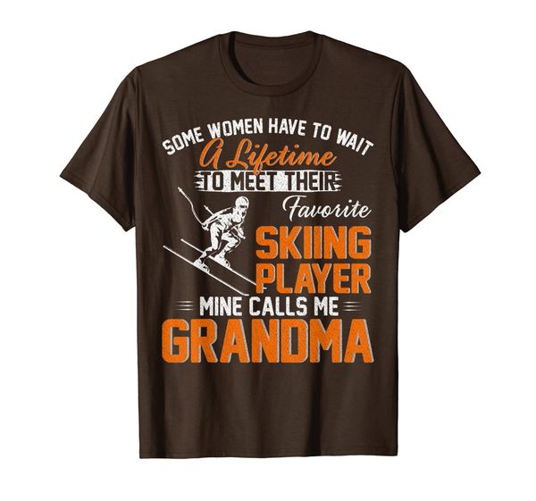

My Favorite Skiing Player Calls Me Grandma Gift For Nana T-Shirt, Mainly pictures