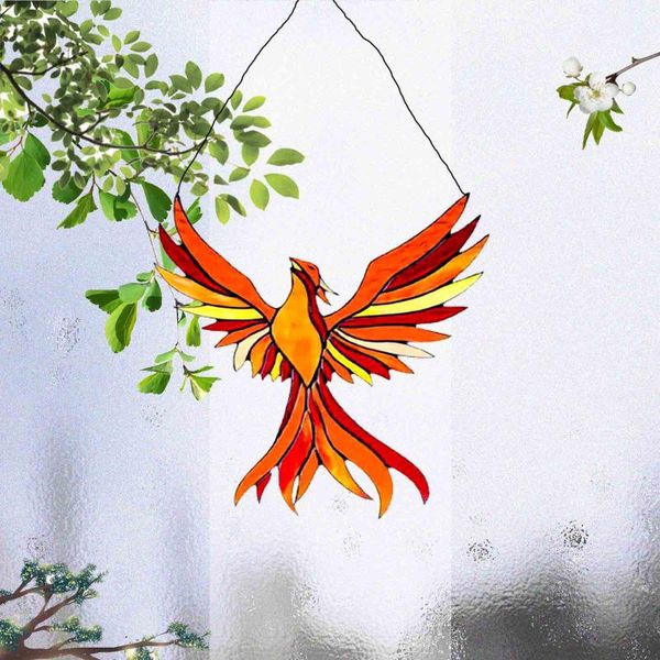 

decorative objects & figurines acrylicbird wall decor,indoor art sculpture hanging window decoration color decoration,nice gift,home 2021