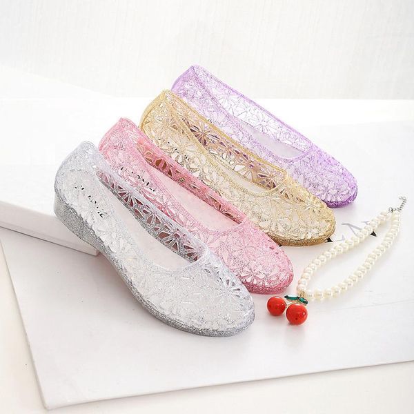 

women sandals sweet sleeve birds nose shoes new summer women slippers sparkling crystal jelly shoes, Black
