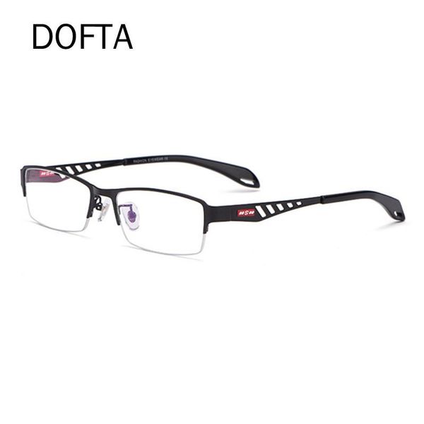 

fashion sunglasses frames dofta alloy optical glasses frame men square myopia prescription eyeglasses women metaleyewear, Black