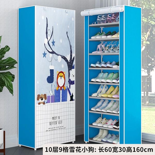 

clothing & wardrobe storage simple multifunctional shoe rack cabinet non-woven dustproof ten-layer assembly