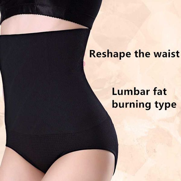 

women's shapers arrival 1pcs high waist postpartum seamless abdomen underwear no trace hip body shaping pants ladies, Black;white