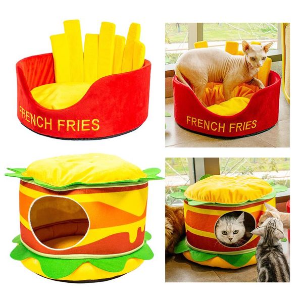 

cat beds & furniture warm cats bed cute house kitten lounger cushion for small pet sleep tent washable sleeping bag soft dogs basket cave