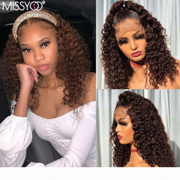 

brown color lace frontal wigs curly hair 13x4 lace front human hair wigs preplucked brazilian remy curly human 180%, Black;brown