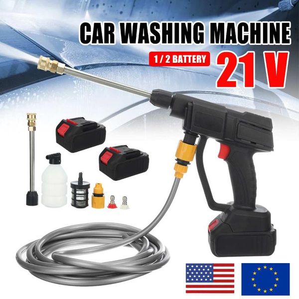 

professional spray guns 21v 30bar wireless high pressure car wash water spay gun eu us portable washer foam generator battery
