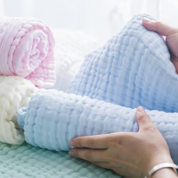 

towel pure cotton seersucker water absorbent bath baby cover blanket logo customized gifts wholesale 70*140cm