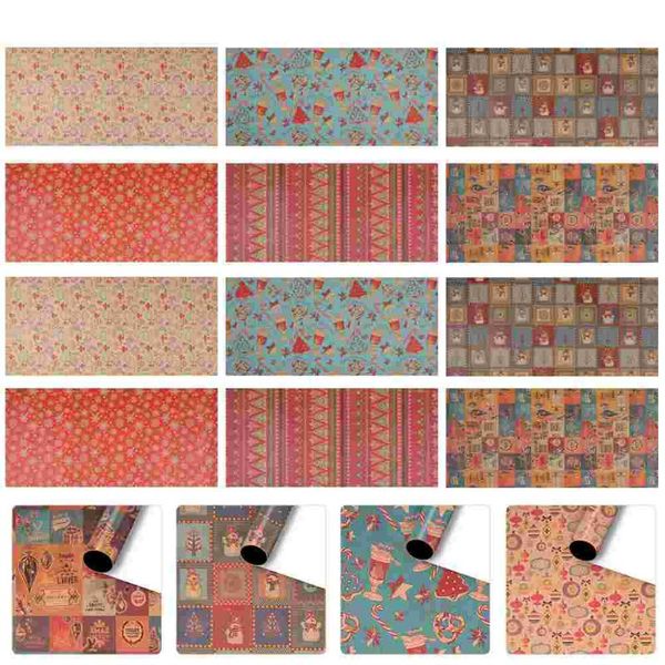 

gift wrap 12pcs christmas paper diy craft supplies wrapping kraft