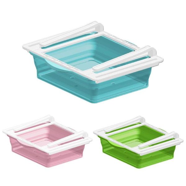 

storage bottles & jars refrigerator folding drawer egg fruit organizer transparent kitchen box
