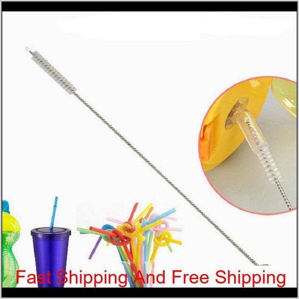 

200*50*7mm 200*50*10mm stainless steel handle drinking straws cleaning brush pipe tube baby bottle cup reusabl qylmmy my_home2010