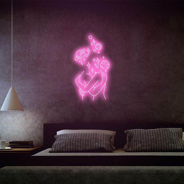 

other event & party supplies "hug' neon sign custom wall art for wedding bedroom game room decor led strip light bar club logo cle
