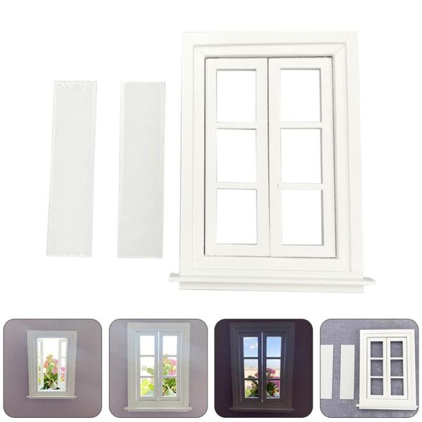 

curtain & drapes 1pc creative mini window premium six grids door model