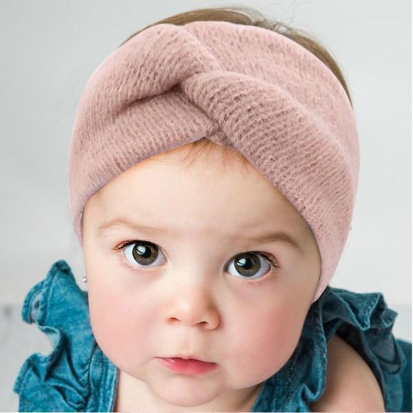 

hair accessories warm knitted baby girl headband winter soft kids children turban band headbands for girls haarband1, Slivery;white