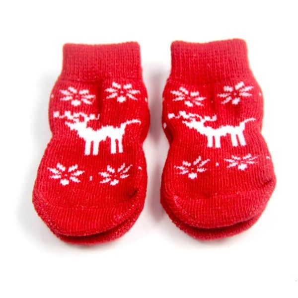 

dog apparel christmas cotton socks women winter warm with non-slip bottom crew gifts