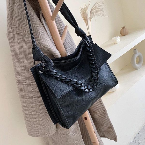 

vintage soft pu leather crossbody bags for women 2020 designer chain shoulder handbags women's messenger bags female totes