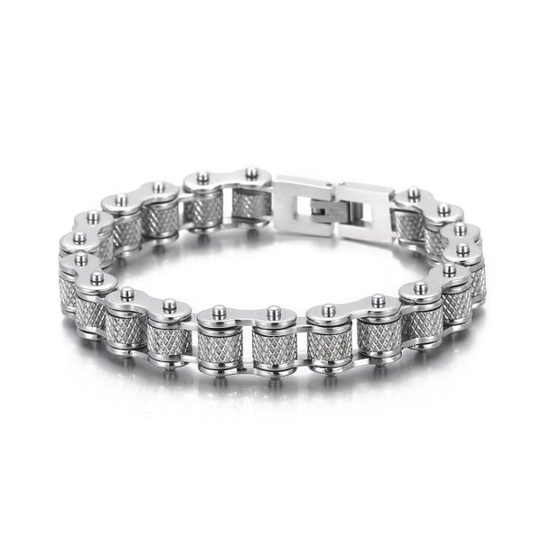 

link, chain retro heavy stainless steel motorcycle men bracelet male 11mm wide friends mens bracelets bangles hip-hop jewelry, Black