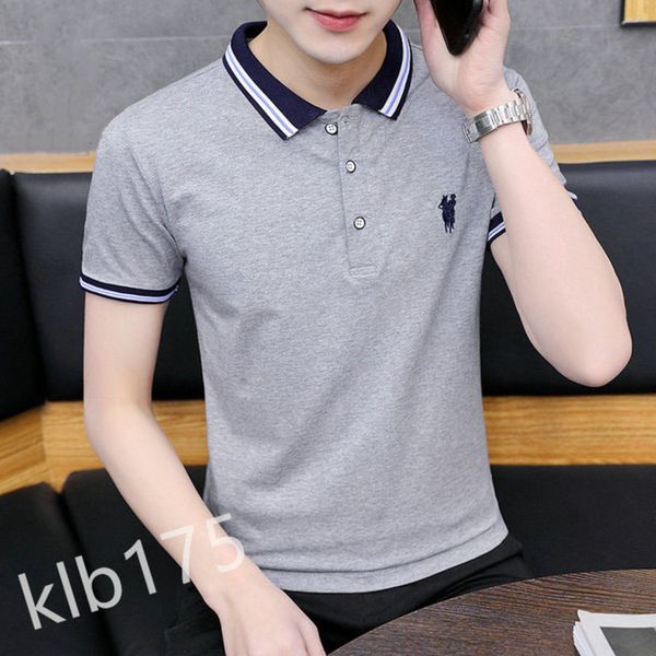 

summer new trendy brand men's t-shirt breathable comfortable and fashionable all-match125, White;black