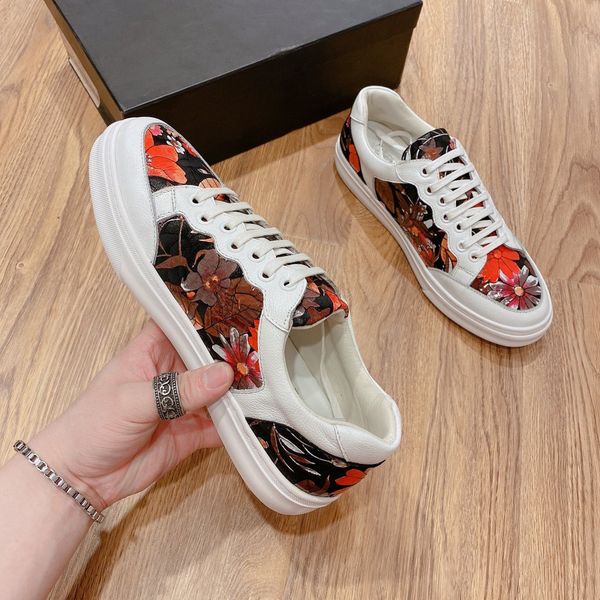 

designer high-quality trendy casual men's shoes, hand-printed, fashionable , versatile, comfortable and breathable, size 38-44, Black