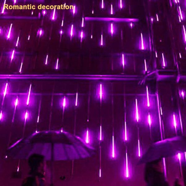

strings 2021 meteor shower rain tubes led christmas curtains lights party garden xmas decorations for tree purple