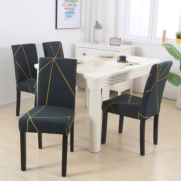 

dinning chair cover stretch elastic printing office slipcovers chair seat covers for dining room kitchen wedding banquet l