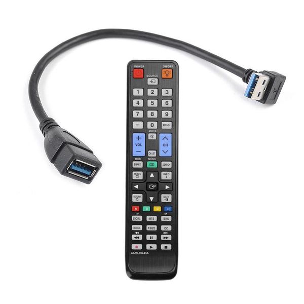 

universal 59-00443a smart tv remote control for un32d6000 & usb 3.0 angle 90 degree extension cable