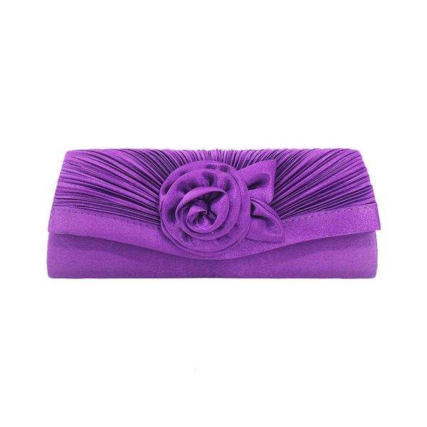 

special 2021 fashion color dingbu silk face handmade flower women's handbag