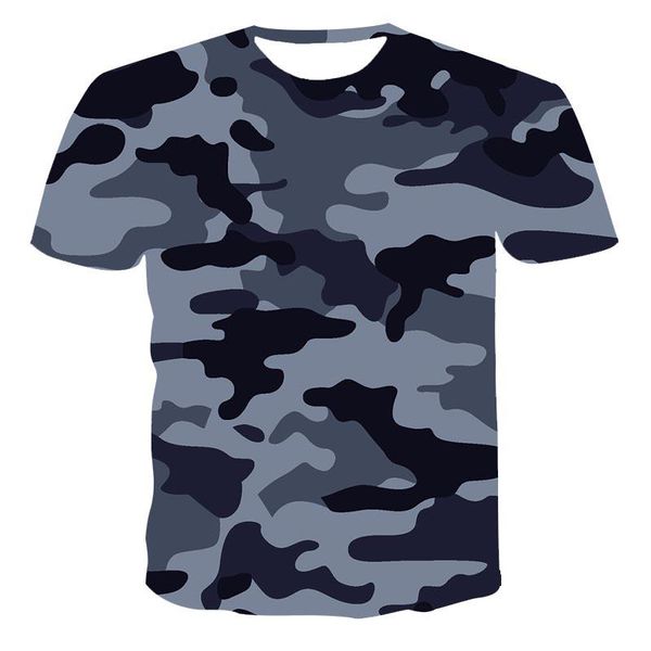 

men's t-shirts 2021 3d printing fashion t-shirt round neckline sport men short sleeve camouflage casual fitness summer, White;black