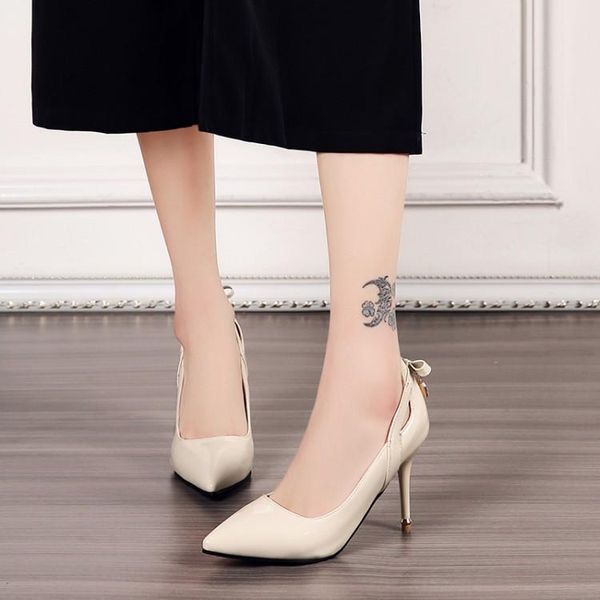 

dress shoes big size 9  11 12 ladies high heels women woman pumps pointed slippers, Black