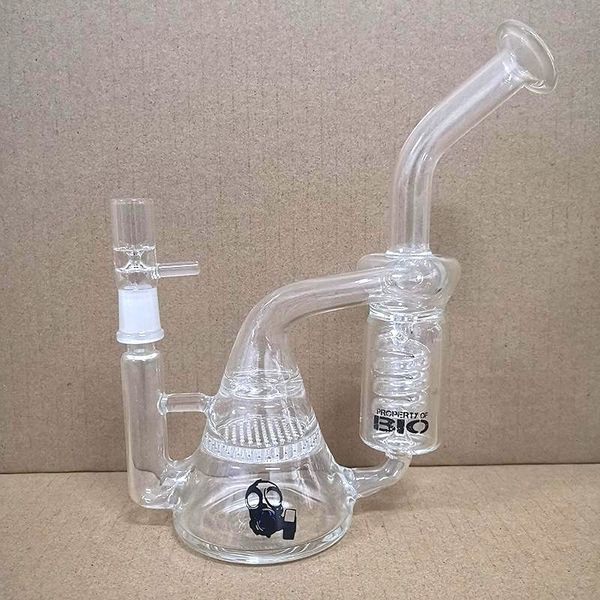 Shisha Set Glass Bongs klare dicke Bong mit Vogelkäfig Perc Recycler Öl Rigs bauen eine Bong