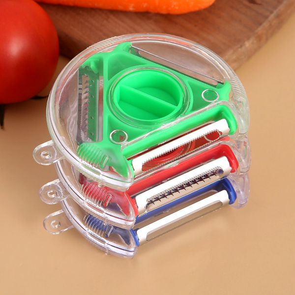 Rotatable 3in1 tomate batata maçã peeler ferramentas vegetais pepino slicer cozinha gadget acessórios 5010 Q2