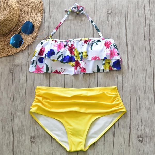 

women's swimwear plus size bikini swimsuits women high waist set 2021 brazilian bandeau swimming suits halter, White;black