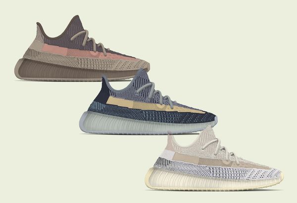 

2021 authentic v2 ash stone blue pearl originals kanye west man woman outdoor shoes sports sneakers trainer with box size 36-48