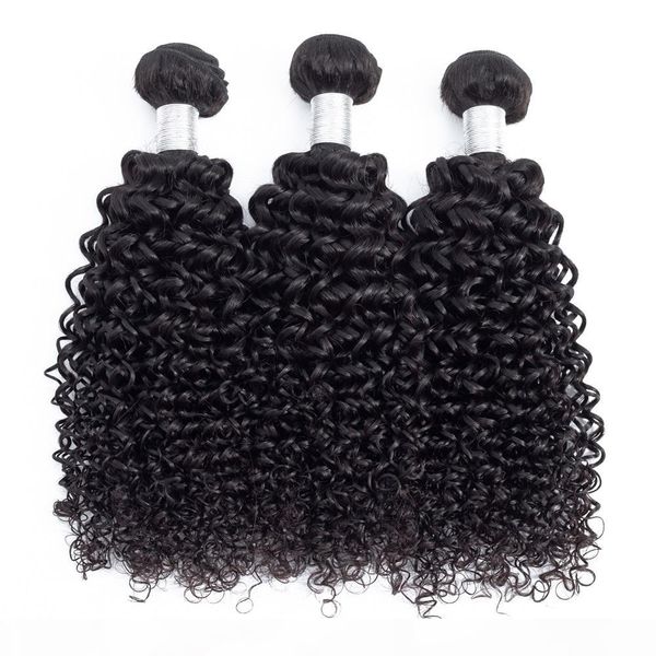 

curly wave hair extensions 3 or 4 bundles brazilian 100% unprocessed human hair bundles 100g bundle black color 8-28inch