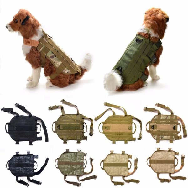 

dog collars & leashes tactical military k9 molle service harness german shepherd vest camo khaki black equipment clothes