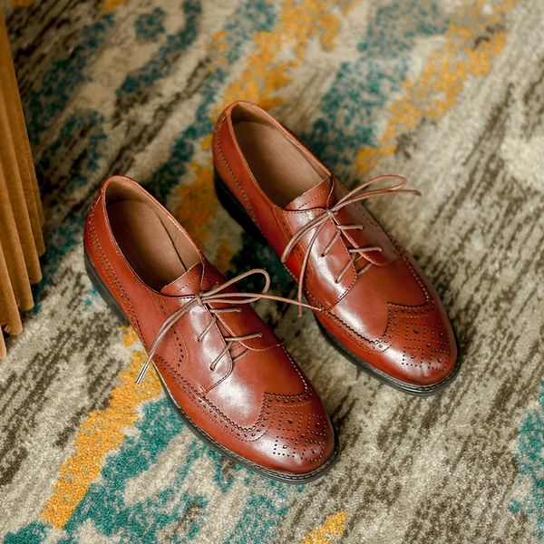 

womens flats oxford shoes woman genuine leather sneakers lady brogues vintage casual shoes for women footwear 2021 spring new, Black