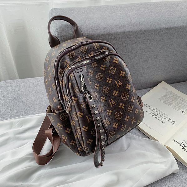 

luxury brand 2021 new fashion high-end print backpack ladies all-match large-capacity shoulder bag grand sac femme