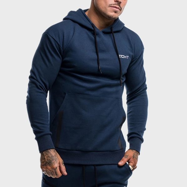 

2021 new casual hoodies mens cotton sweatshirt gyms fitness workout tracksuit male hooded pullover clothes spring autumn outerwear 8tb1, Black