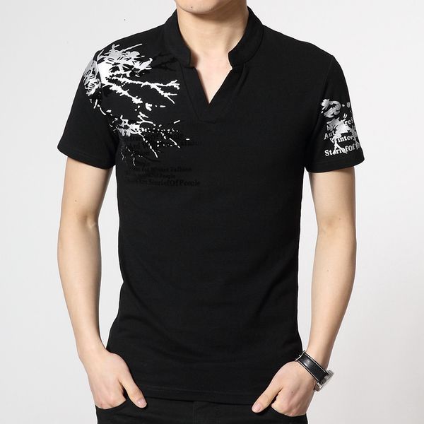 

chaopai short sleeve t shirt men 2021 summer green black tshirt tees hip hop punk rock fashion clothes plus size m-4xl 5xl v neckn5yj, White;black