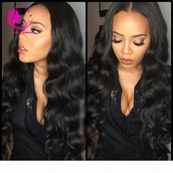 

glueless body wave silk base full lace front human hair wigs with baby hair unprocessed virgin brazilian silk full lace wigs, Black;brown